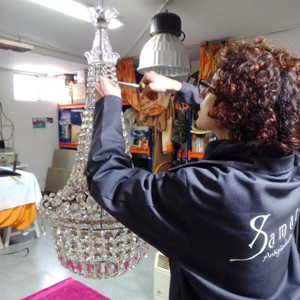 Trabajos de restauración de lamparas y antiguedades en málaga y granada